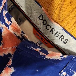 Dockers Supreme Flex Blue and Orange Pants